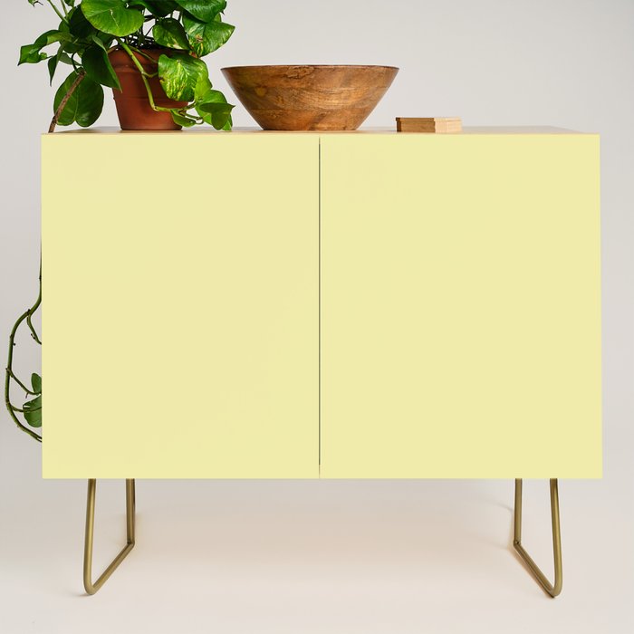 Soft Yellow Solid Color Credenza Gallery Image 1