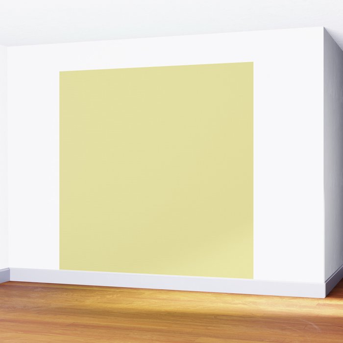 Soft Yellow Solid Color Wall Mural Gallery Image 2