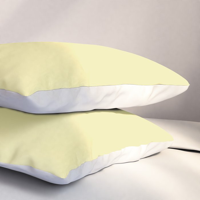 Soft Yellow Solid Color Pillow Sham Gallery Image 3