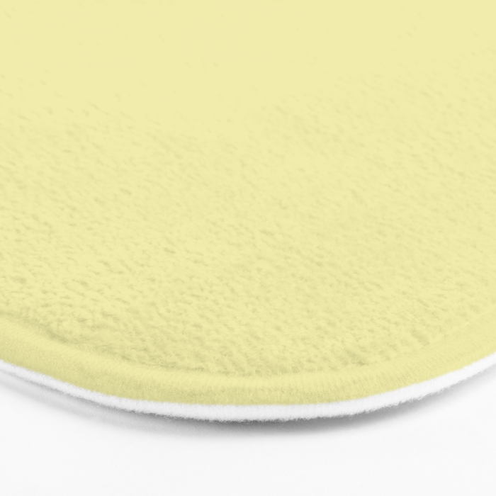 Soft Yellow Solid Color Bath Mat Gallery Image 3