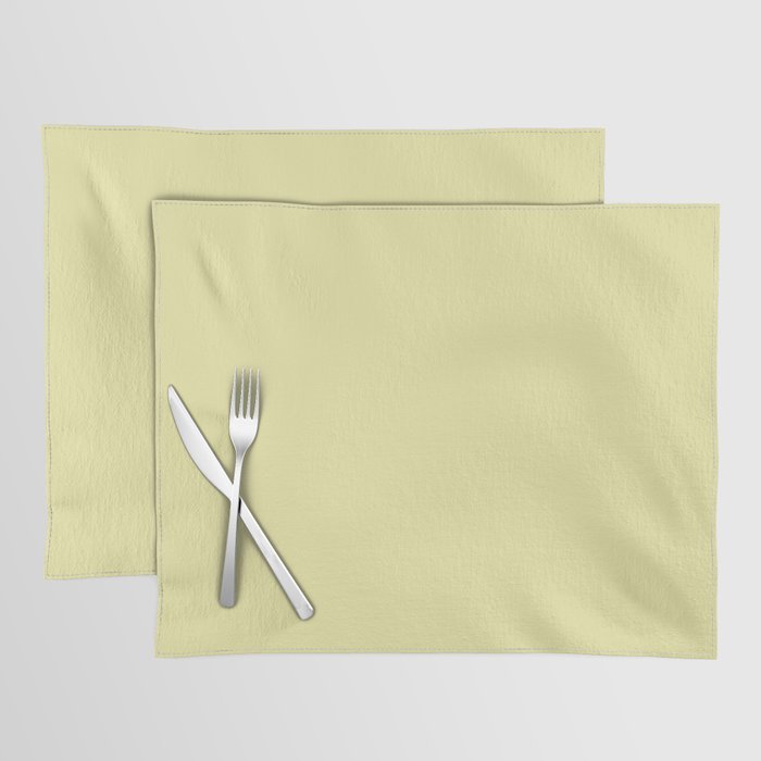 Soft Yellow Solid Color Placemat Gallery Image 1