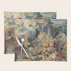 Ocean Life by James M Sommerville 1859 Funky Quirky Cute Cozy Boho Maximalism Maximalist Placemat Gallery Image 1