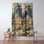 Ocean Life by James M Sommerville 1859 Funky Quirky Cute Cozy Boho Maximalism Maximalist Window Curtain Gallery Image 5