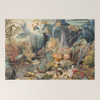 Ocean Life by James M Sommerville 1859 Funky Quirky Cute Cozy Boho Maximalism Maximalist Welcome Mat Gallery Image 2