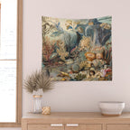 Ocean Life by James M Sommerville 1859 Funky Quirky Cute Cozy Boho Maximalism Maximalist Wall Tapestry Gallery Image 2
