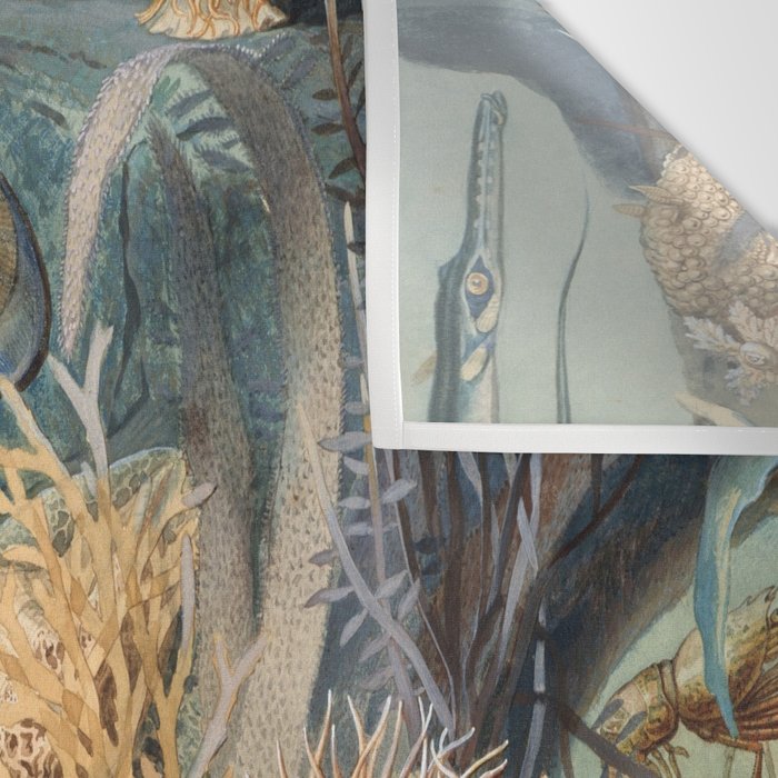 Ocean Life by James M Sommerville 1859 Funky Quirky Cute Cozy Boho Maximalism Maximalist Wall Tapestry Gallery Image 3