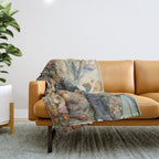 Ocean Life by James M Sommerville 1859 Funky Quirky Cute Cozy Boho Maximalism Maximalist Throw Blanket Gallery Image 1