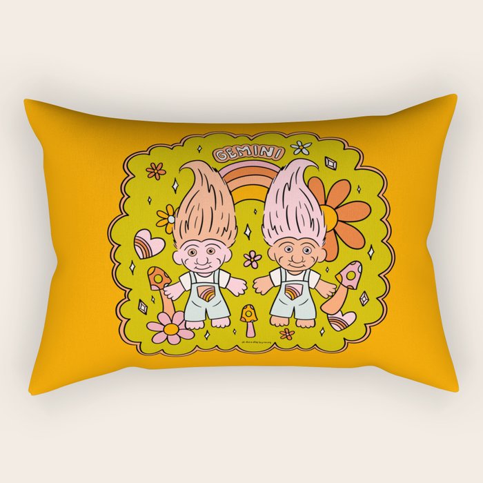 Gemini Troll Rectangular Pillow Gallery Image 2