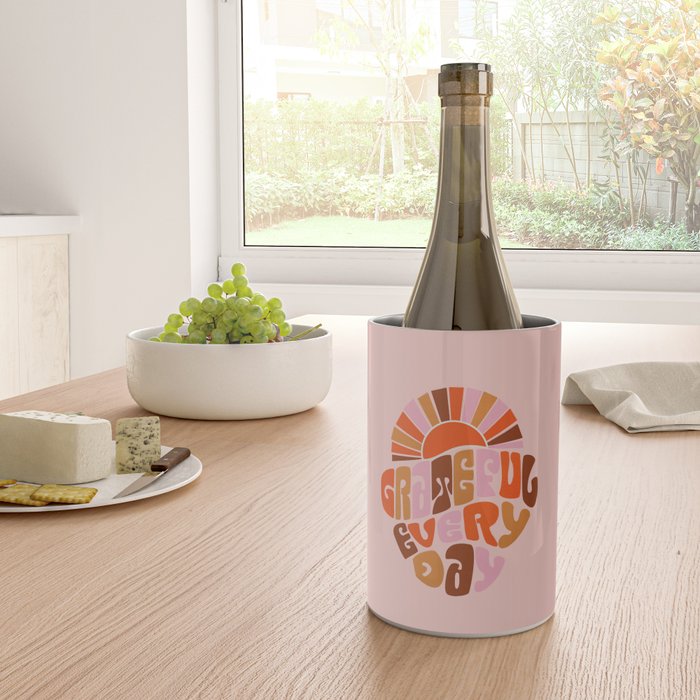 Grateful Everyday - 70s Hippie Style  Wine Chiller Gallery Image 4