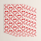 Red Cherries & Beige Checker Wrapping Paper Gallery Image 3