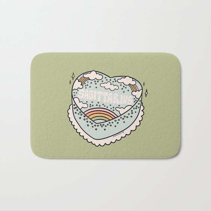 Sagittarius Heart Cake Bath Mat Gallery Image 1