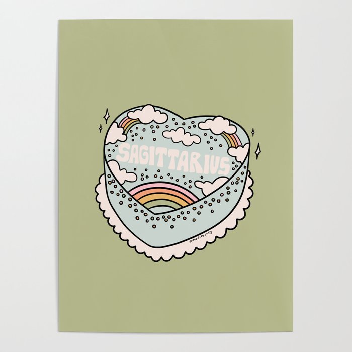 Sagittarius Heart Cake Poster Gallery Image 4