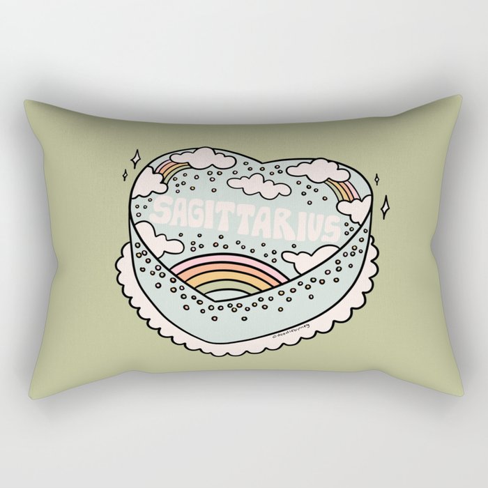 Sagittarius Heart Cake Rectangular Pillow Gallery Image 1