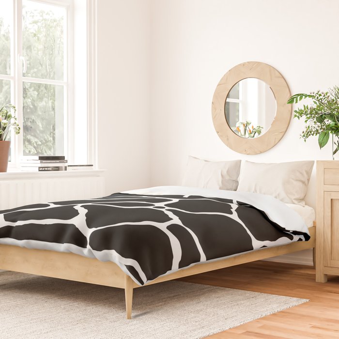 Black and white water wave ripple pattern Duvet Cover Gallery Image 2
