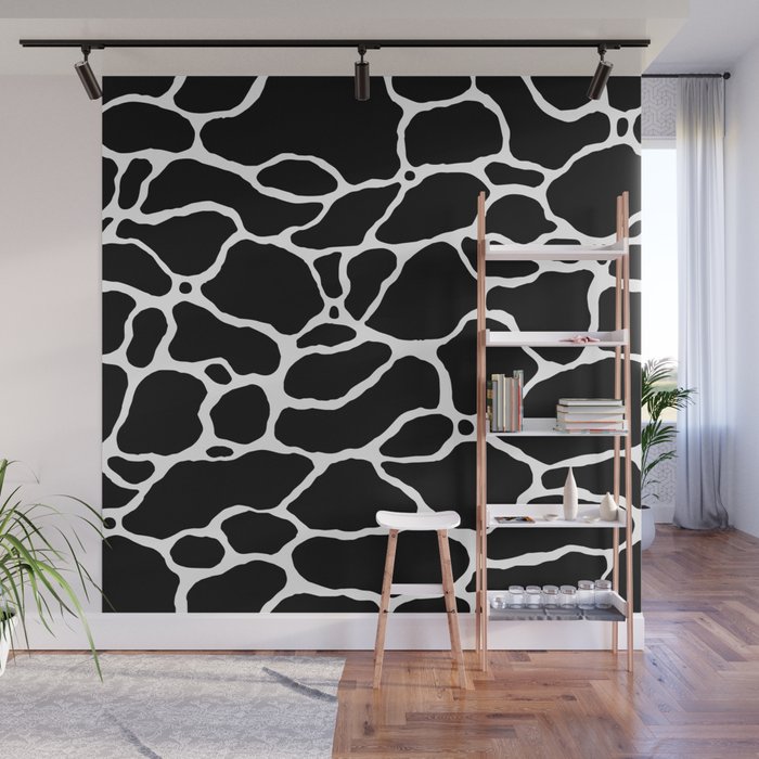 Black and white water wave ripple pattern Wall Mural Gallery Image 1