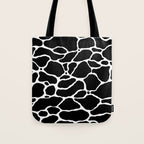 Black and white water wave ripple pattern Tote Bag Gallery Image 1
