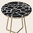 Black and white water wave ripple pattern Side Table Gallery Image 2