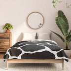 Black and white water wave ripple pattern Comforter Gallery Image 3