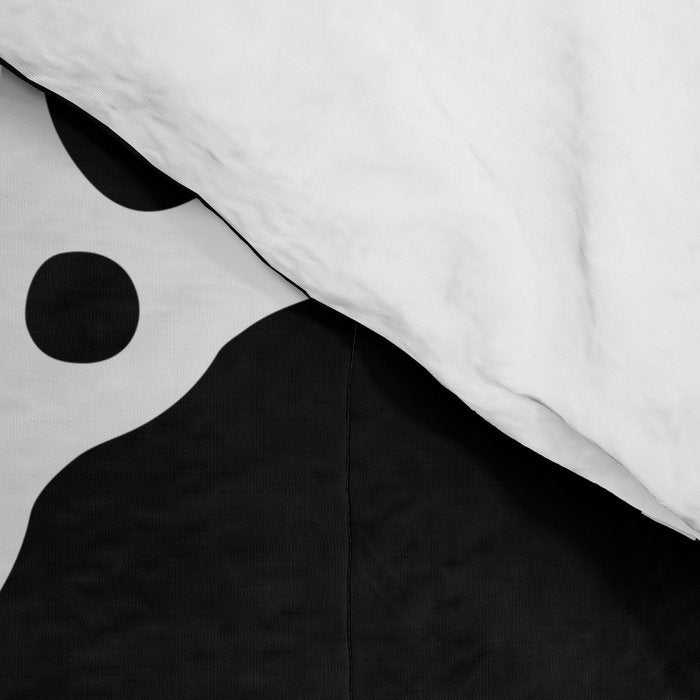 Black and white water wave ripple pattern Comforter Gallery Image 4