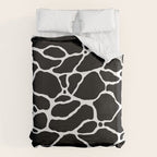 Black and white water wave ripple pattern Duvet Cover Gallery Image 6