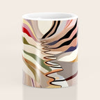 Interwoven, Pastel Colorful Nature Landscape, Mountains Hills Valley Travel, Muted Bohemian Painting Coffee Mug Gallery Image 4