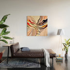 Interwoven, Pastel Colorful Nature Landscape, Mountains Hills Valley Travel, Muted Bohemian Painting Wood Wall Art Gallery Image 2