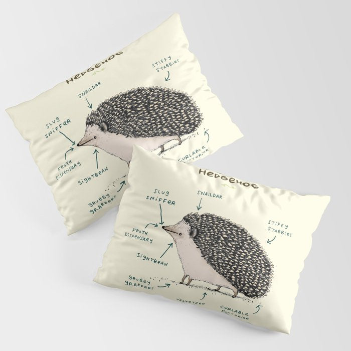 Anatomy of a Hedgehog Pillow Sham Gallery Image 3