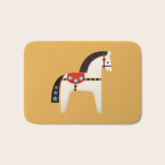 Festive Pony - illustration Bath Mat Gallery Image 1