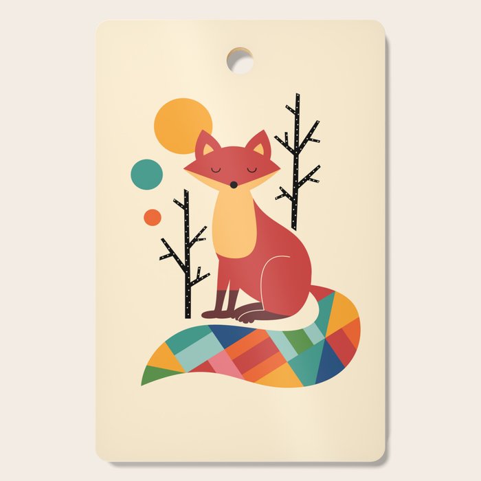 Rainbow Fox Cutting Board Gallery Image 1