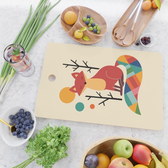 Rainbow Fox Cutting Board Gallery Image 2