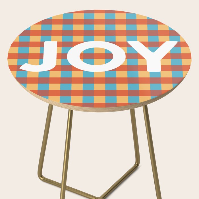 Joy in Christmas Plaid Side Table Gallery Image 2