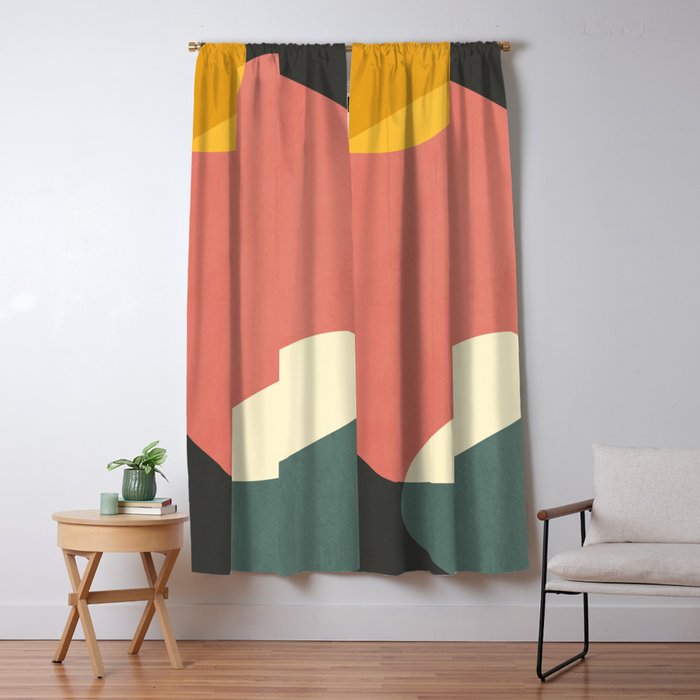 Minimalist Abstract 12 Window Curtain Gallery Image 1