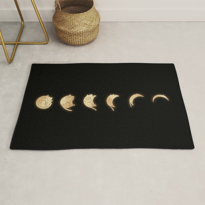 Cat Landscape 57: Phases of the Meow Rug Gallery Image 1
