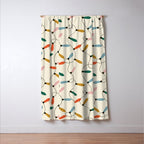 Vintage christmas lights art pattern Window Curtain Gallery Image 3