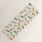 Vintage christmas lights art pattern Yoga Mat Gallery Image 1
