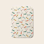 Vintage christmas lights art pattern Bath Mat Gallery Image 1