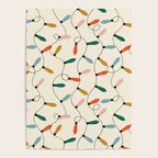 Vintage christmas lights art pattern Poster Gallery Image 4