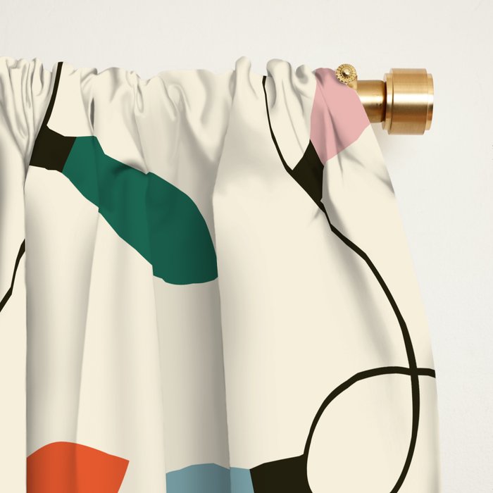 Vintage christmas lights art pattern Window Curtain Gallery Image 2