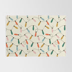 Vintage christmas lights art pattern Rug Gallery Image 2