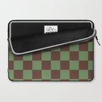 Sea Glass x Chocolate Mixed Checker Laptop Sleeve Gallery Image 2