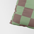 Sea Glass x Chocolate Mixed Checker Pillow Sham Gallery Image 4
