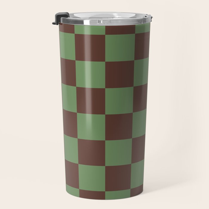 Sea Glass x Chocolate Mixed Checker Travel Mug Gallery Image 3