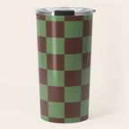 Sea Glass x Chocolate Mixed Checker Travel Mug Gallery Image 1