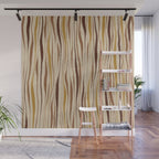 Irregular Lines / Brown & Yellow Wall Mural Gallery Image 1