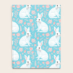 Vintage flower rabbit spring art pattern Notebook Gallery Image 4