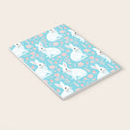 Vintage flower rabbit spring art pattern Notebook Gallery Image 3