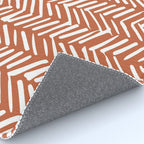 Boho, Abstract, Herringbone, Pattern, Terracotta Rug Gallery Image 4