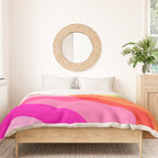 Abstract Yellow Pink Colorful Organic Shapes Duvet Cover Gallery Image 3