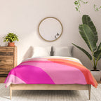 Abstract Yellow Pink Colorful Organic Shapes Comforter Gallery Image 3