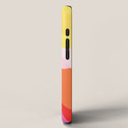 Abstract Yellow Pink Colorful Organic Shapes iPhone Case Gallery Image 2
